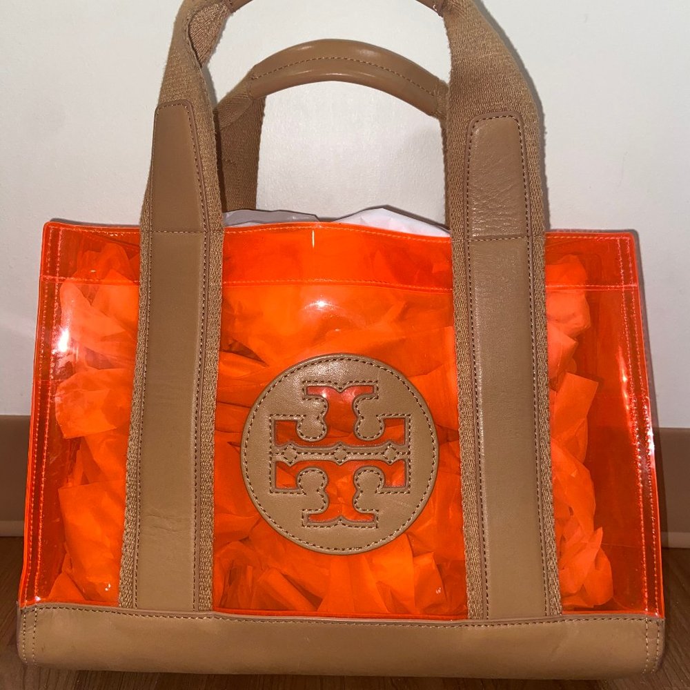 COPY - Tory Burch Orange Clear Tote Bag